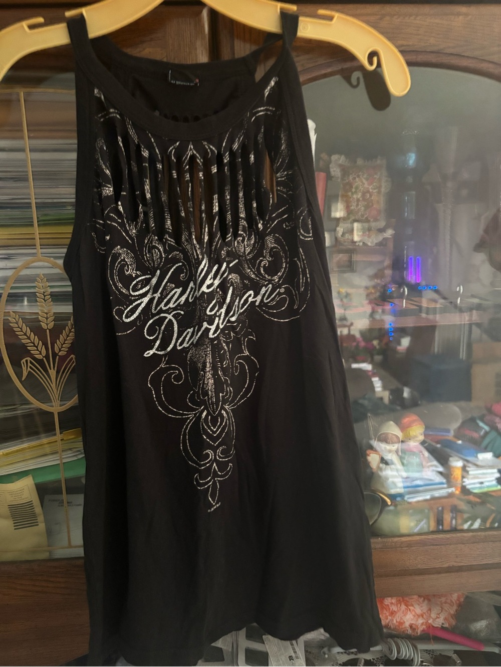 Harley-Davidson Black Tank Dress with Silver Graphic